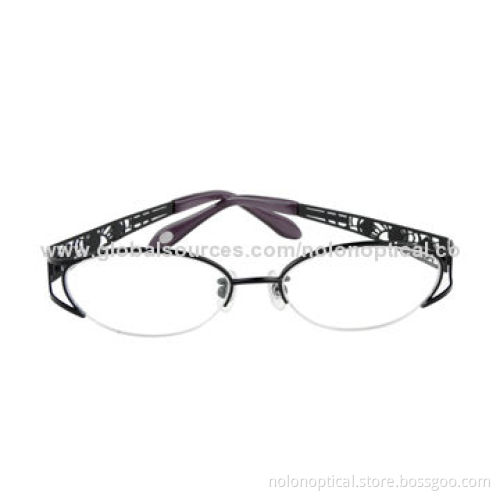 Woman's Stainless Eyeglasses Optic with Stones, 49-17-135 Frame Color